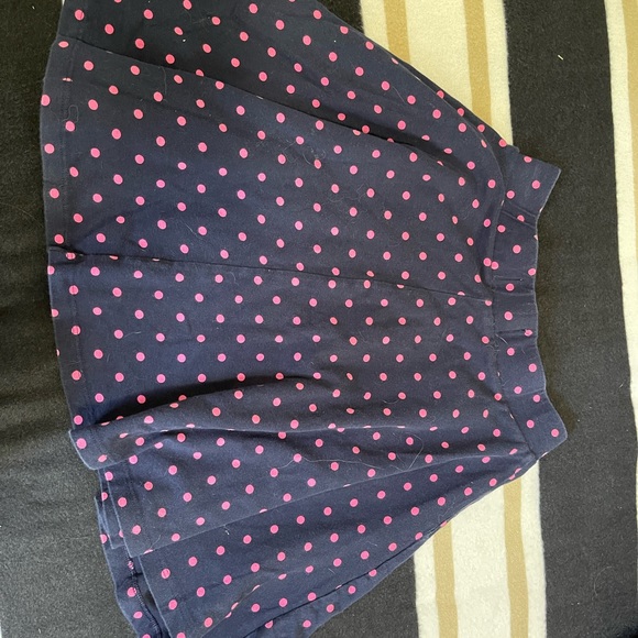 Blue and Pink Polkadot SO Skater Skirt - Picture 2 of 3